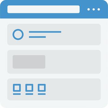 Simple Flat Design User Interface Wireframe Layout for Website or Application vector