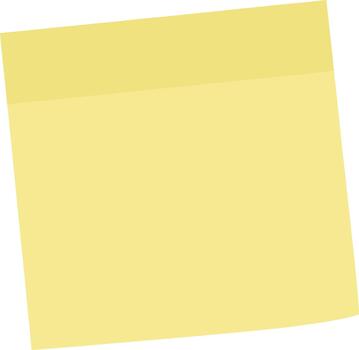 Simple Flat Design Yellow Sticky Note Paper Message Element vector