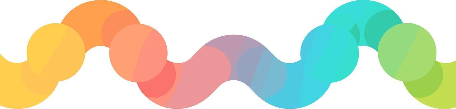 Abstract Gradient Circle Seamless Wave Line Decorative Background Element vector