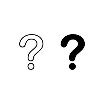 Question mark icon. FAQ and support symbol. Inquiry and ask sign vector