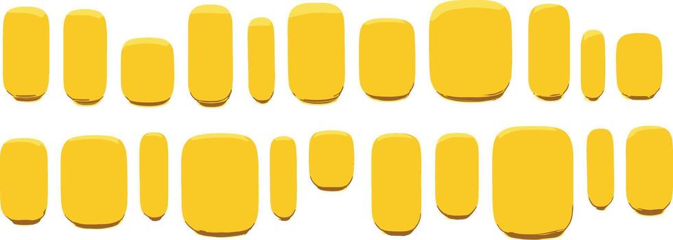 Abstract Yellow Shapes Pattern on White Background vector