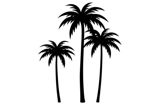 Stylized pine tree forest silhouette assets for web and print design. vector