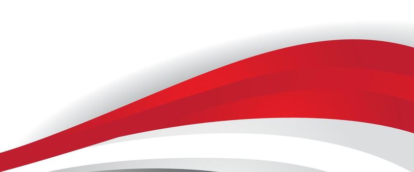 Abstract background with red and white waves, Indonesian flag vector