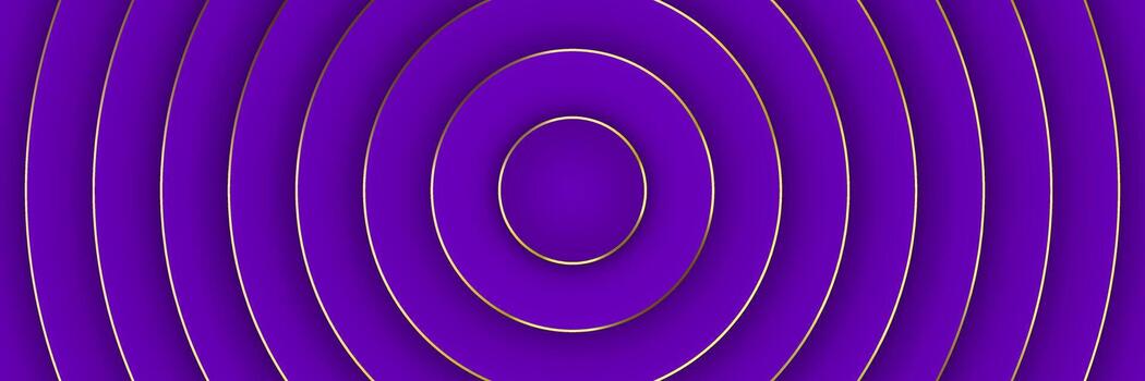 luxury abstract design showing purple concentric layers accented with a smooth golden ring vector