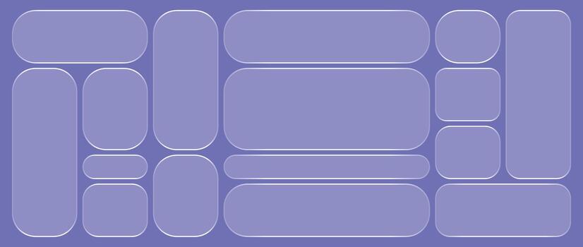 Glassmorphism user interface layout on purple background vector