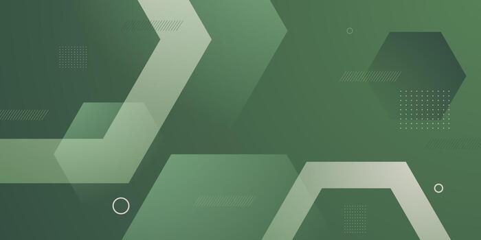 Abstract green background with hexagonal pattern style design. Futuristic banner background concept. vector