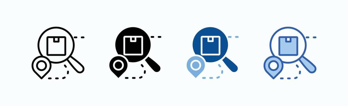 Tracking icon sheet multiple style vector