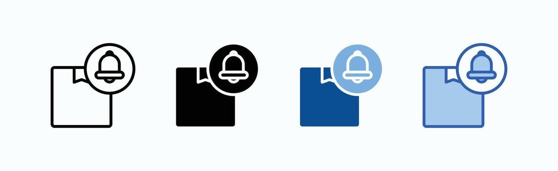 Notify icon sheet multiple style vector