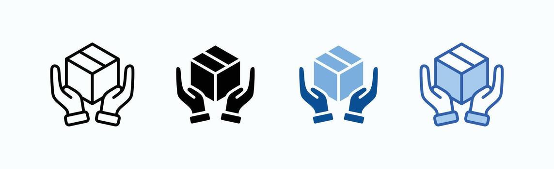 Package icon sheet multiple style vector