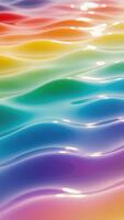 vertikal sömlös slinga av regnbåge vågor i slät abstrakt rörelse video