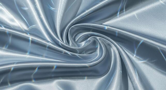 Abstract swirling blue and white fabric texture with subtle geometric patterns and soft lighting photo