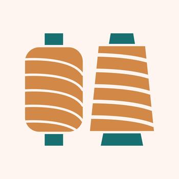 Spools of Thread smart trendy charming amazing design useful Illustration colorful background vector