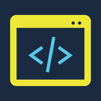 Programming smart trendy charming amazing design useful Illustration colorful background vector