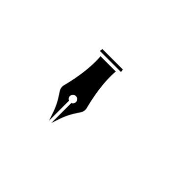 Pen nib icon for web, and mobile app illustration, eps10. vector