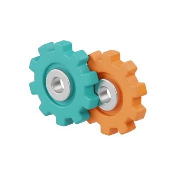 3d förregling kugghjul ikon, mekanisk kugghjul samarbete integration begrepp för lagarbete arbetsflöde automatisering samarbete png