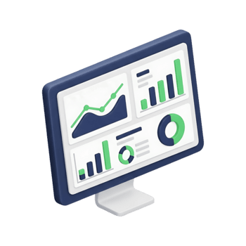 3d computer tenere sotto controllo visualizzazione vero tempo analitica pannello di controllo con verde e Marina Militare grafici, grafici e dati visualizzazione nel isometrico Visualizza per attività commerciale intelligenza png
