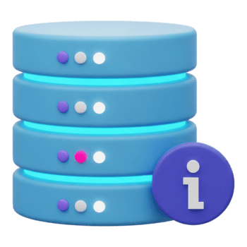 3d base de dados ícone isolado em transparente fundo representando dados armazenamento png