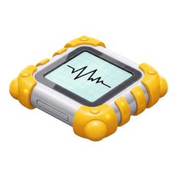 en trogen enhet med en skärm visning en hjärtslag isolerat på transparent bakgrund png
