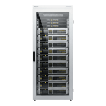 Server rack isolated on transparent background, providing data storage and processing png