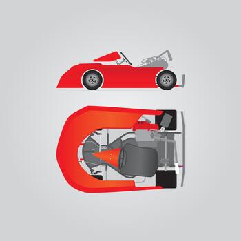 Red go-kart design illustration vector