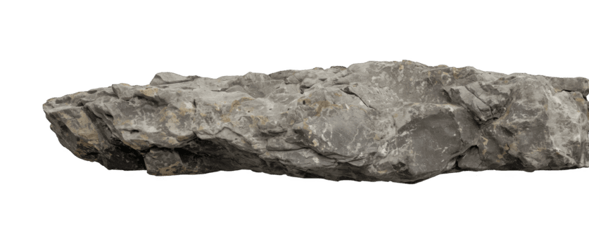 A large rock isolated on transparent background for compositing work and other design projects png