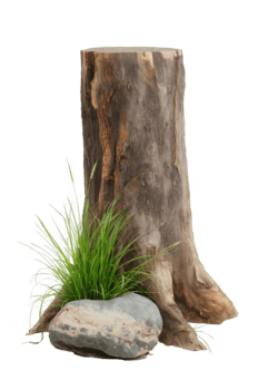 vecchio albero ceppo isolato su trasparente sfondo, un' naturale elemento per design progetti png