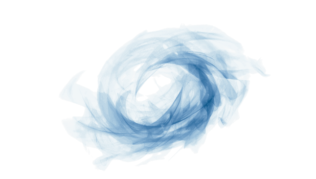 virvlande blå virvel mot ett isolerat på transparent bakgrund, skapande en fascinerande och dynamisk visuell png