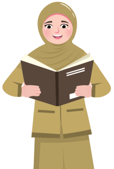 musulmano insegnante studiando con un Aperto libro in piedi posa png