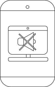 Smartphone with a muted computer screen displayed vector