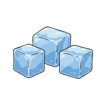 Ice cubes in a playful arrangement for refreshing drinks and cool beverages enjoyment throughout summer days vector