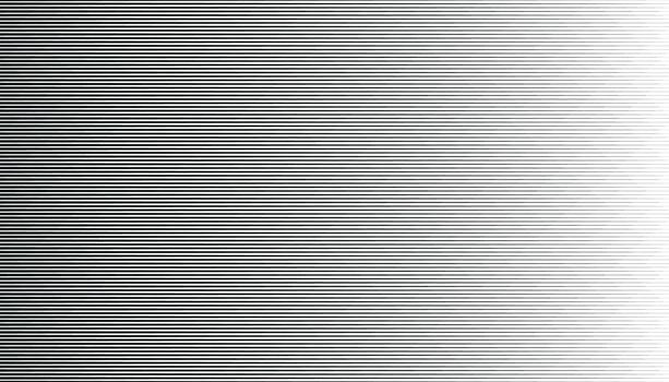 Horizontal line halftone gradient background in black and white vector