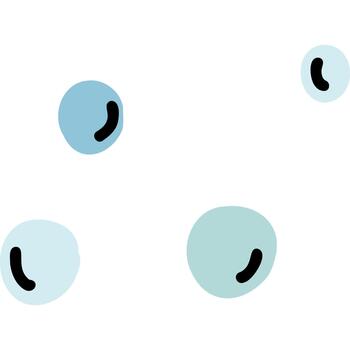 This minimalist design showcases soft blue dots attractively arranged on a clean white canvas surface vector