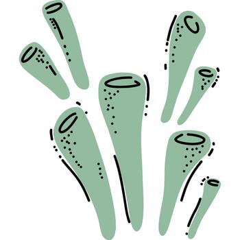 Stylized green organic shapes that are perfect for enhancing modern design projects and stunning backgrounds vector