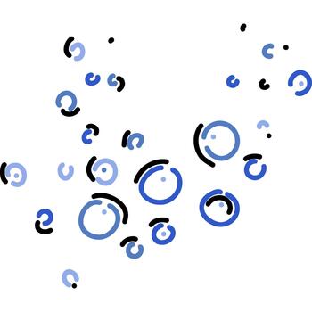 This is a colorful and vibrant abstract design that showcases playful circular shapes placed on a clean white backdrop vector