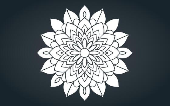 A luxurious golden mandala design featuring intricate floral patterns on a dark background and text below vector