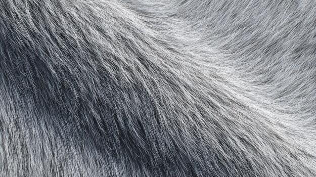 Close-Up Of Grey Animal Fur Texture. Natural Pattern For Design And Background photo