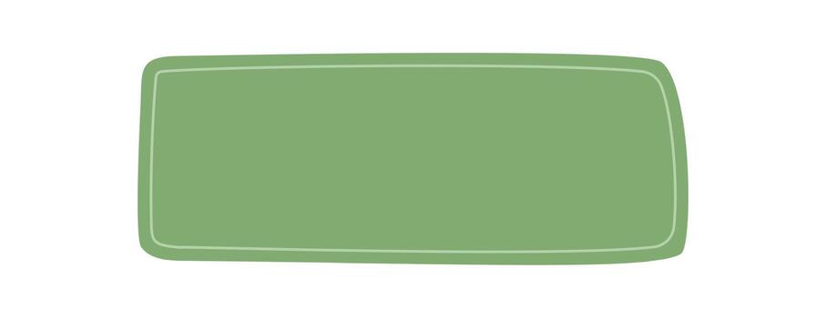 Green hand drawn fluid quote rectangle forms an abstract textbox and banner, a modern box shape for conversation or message. Unique background for graphic use in communication concept and visual vector