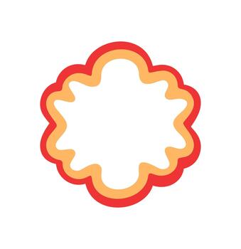 maravilloso retro ondulado contorno frontera forma formas un resumen marco con juguetón línea y miedoso estilo. y2k gráfico con vibrante mirar, elegante antecedentes elemento para negrita y moderno visual ideas vector