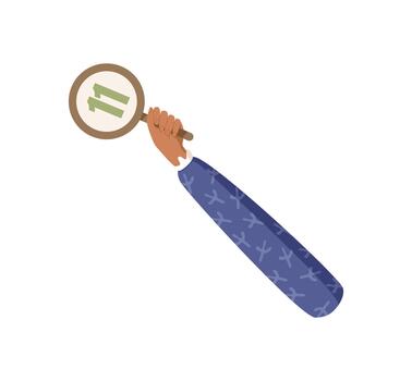 Hand hold circle eleven rating icon. Feedback and review concept with circular rating symbol and star. Customer satisfaction quality highlight in simple cartoon graphic style, suitable for social vector