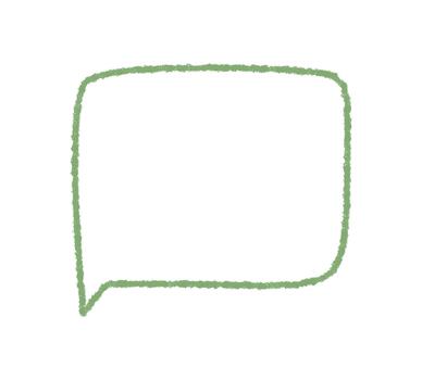 mano dibujado fluido habla globo con lápiz de color contorno en verde. rectángulo charla caja para mensaje y comunicación, bosquejo burbuja forma con redondo bordes, moderno estilo para creativo texto concepto. vector