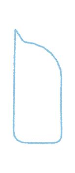 mano dibujado tiza habla burbuja rectángulo como un orgánico icono. burbuja contorno formas un caja de texto para mensaje y comentario. comunicación, charla y hablar concepto en un sencillo redondo azul forma, moderno vector