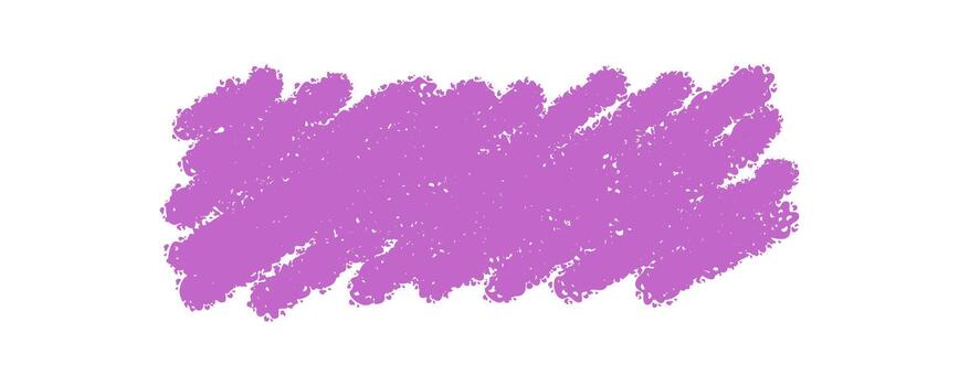 Purple chalk scribble rectangle text box with sketch highlight and pastel texture. Blank background with bold box element, graphic for message or note in artistic statement, template or modern vector