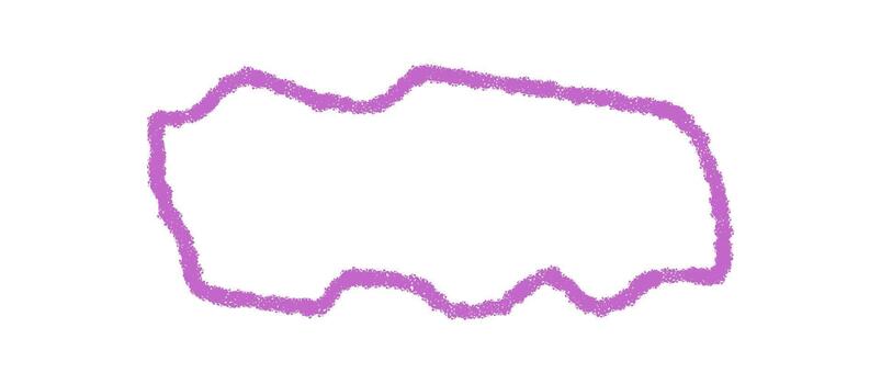 Hand drawn wavy crayon outline with fluid frame and rectangle shape forms the main quote box. Graphic sketch style in a purple background, ideal for creative text or quote mockup poster. vector