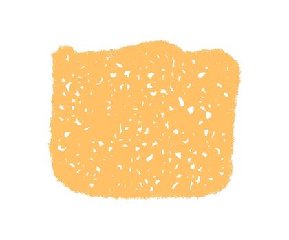 Handdrawn crayon patch creates a fluid rectangle with squiggle and rough sketch effect. Blank text box stands as playful icon, organic scribble background gives unique and creative visual style. vector