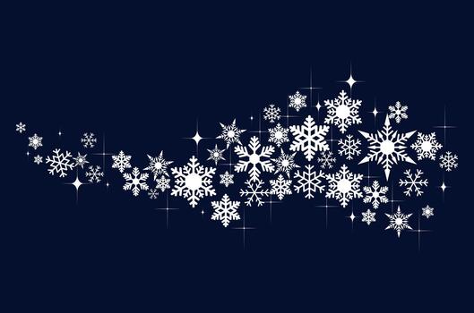 aislado agua modelo blanco copos de nieve resumen antecedentes. Navidad fondo con Copiar espacio. vector