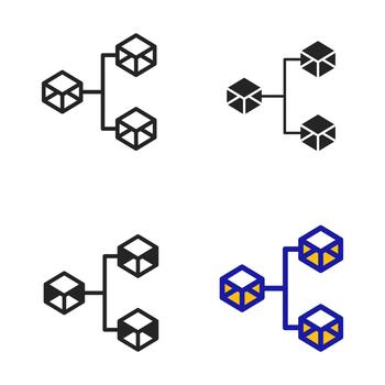 Icon Block System. Icon collection with various style icon. vector