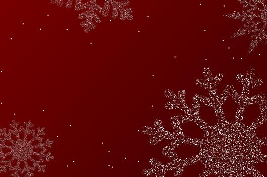 Dust grain Dark red snowflakes abstract background. Christmas backdrop with copy space. vector