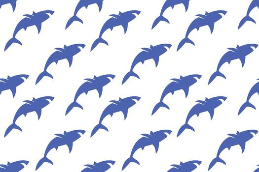 Design background shark repeat pattern vector