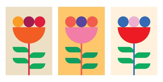 diseño flor conjunto resumen vistoso vector