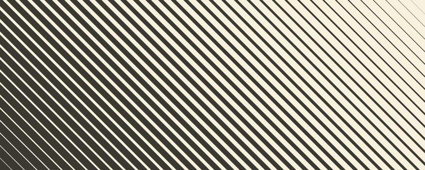Retro linear halftone gradation texture. Fading thick to thin line gradient pattern. Parallel repeating stripe transition background. Diagonal strip wallpaper for overlay, print, cover design vector